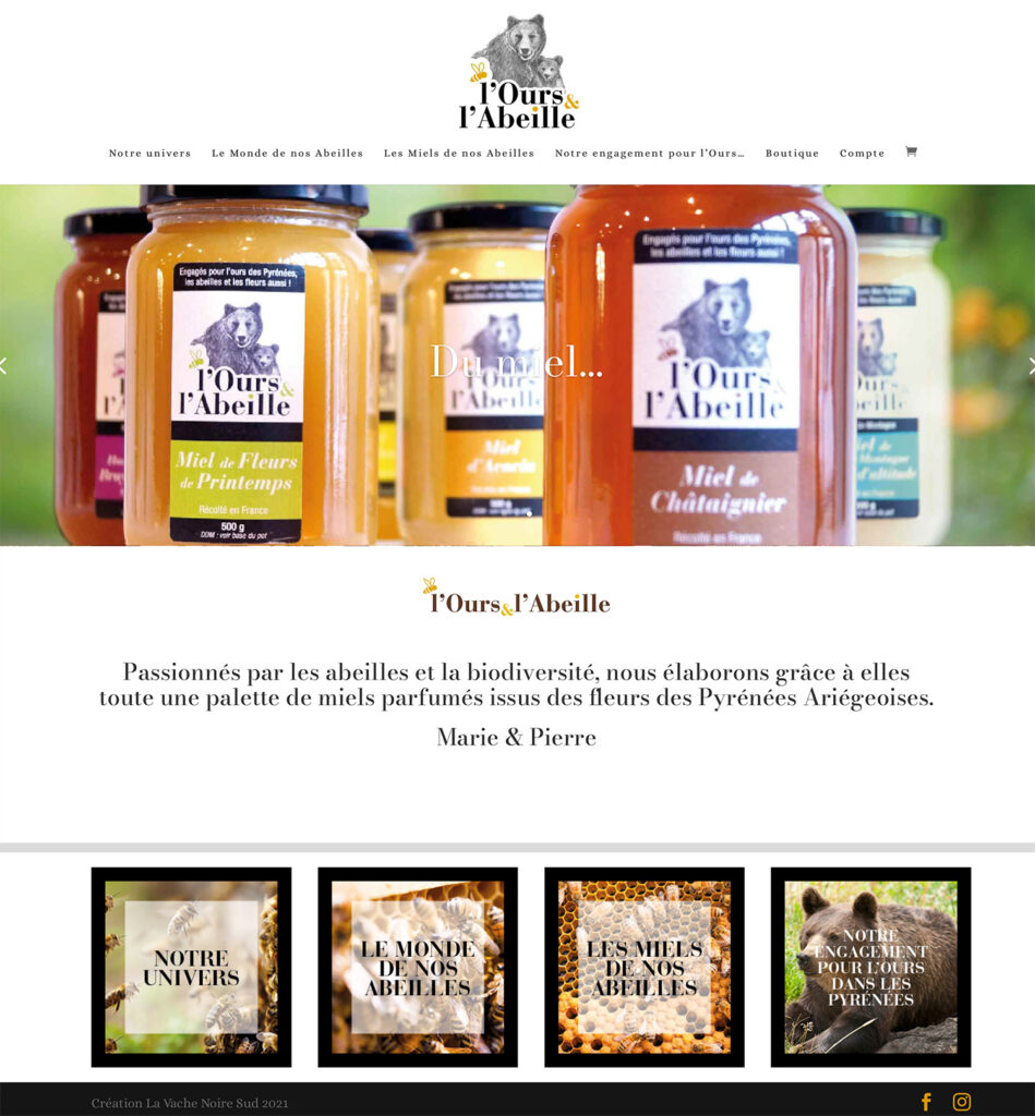 L'ours et l'abeille réalisation web