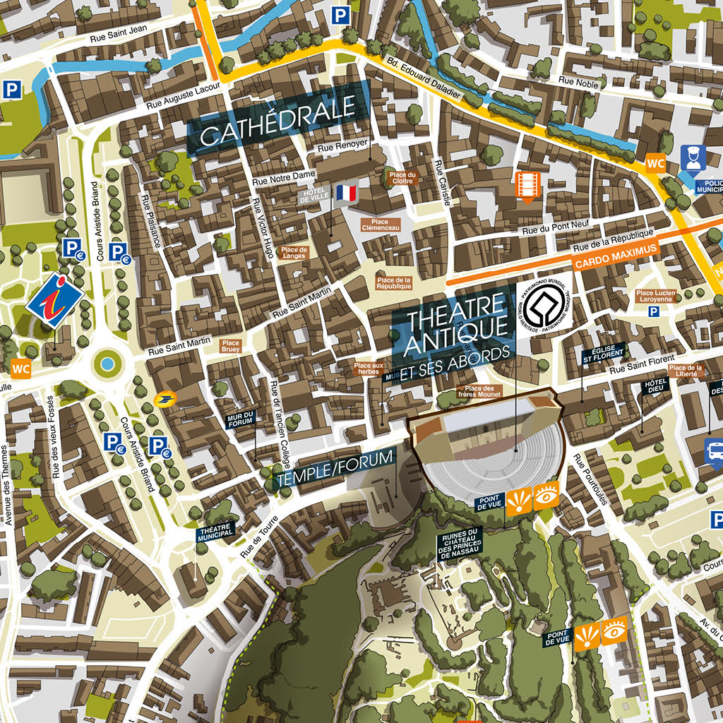 Plan de la ville d’Orange Plan de la ville d'Orange