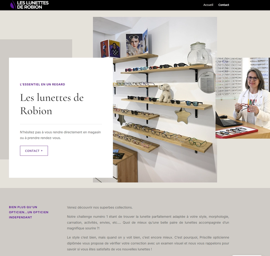 Site internet. Les lunettes de Robion Les lunettes de Robion