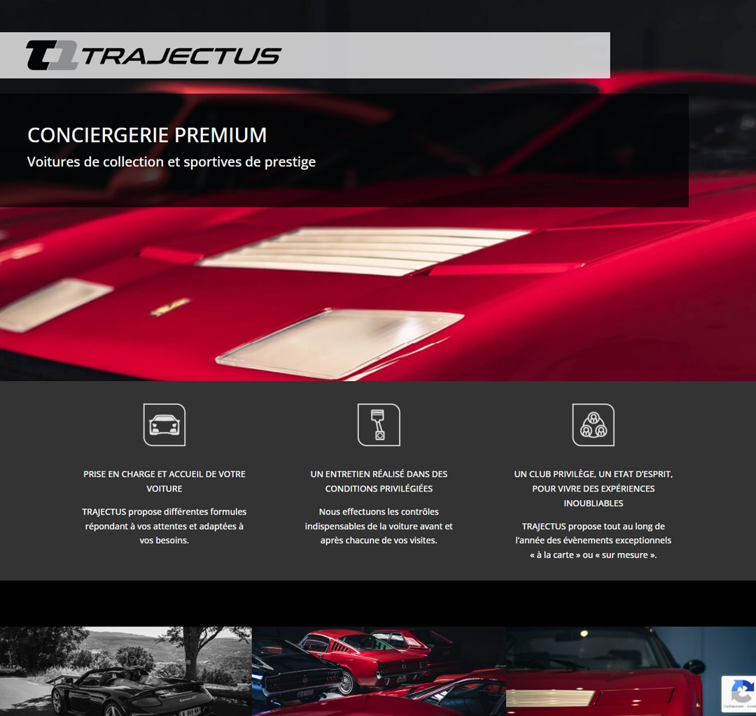 Site internet. Trajectus Site internet de Trajectus
